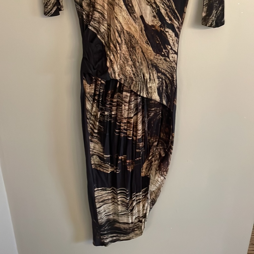 HELMUT LANG Wrap Ruched Dress assymetric - Picture 3 of 6